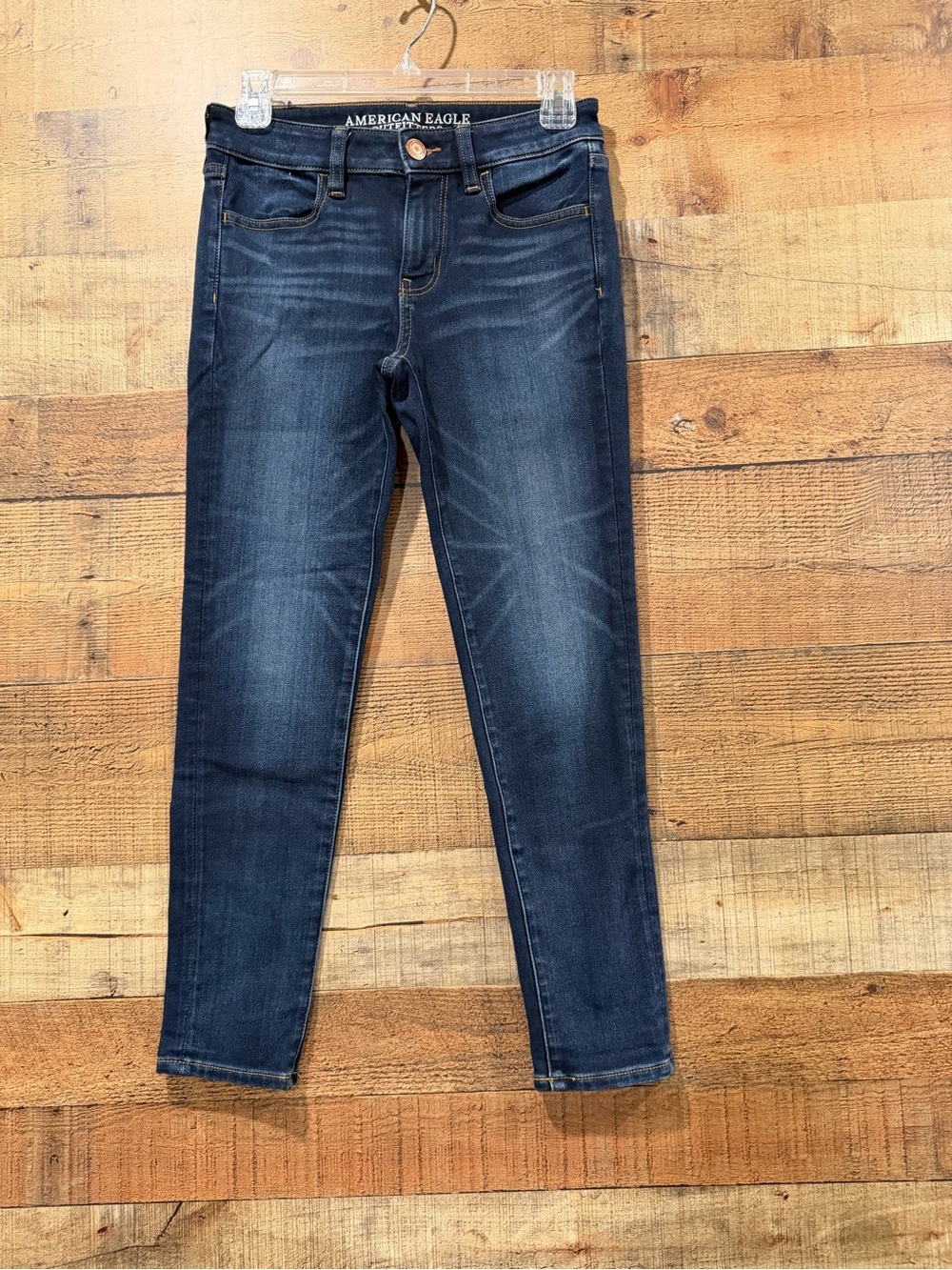 American Eagle 360 Degree Stretch Indigo SuperSoft X 4 Jegging Size 4